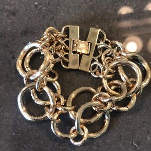 Gold chain link bracelet